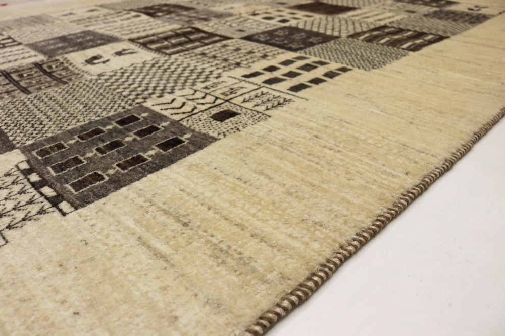 Gabbeh Teppich - Loribaft Indus - 206 x 152 cm - dunkelbeige