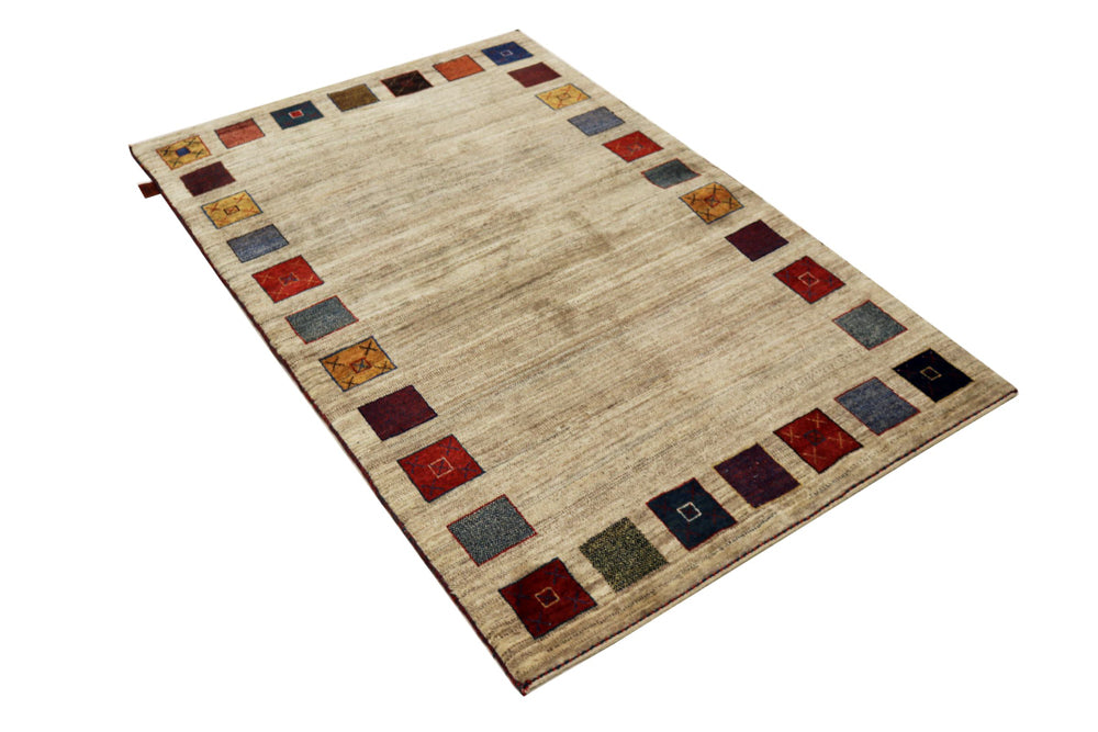 Gabbeh Teppich - Loribaft Indus - 156 x 102 cm - beige