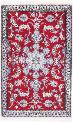 Perserteppich - Nain - 138 x 86 cm - rot