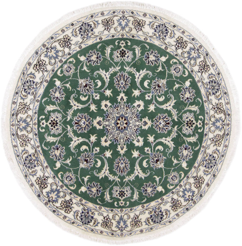 Läufer Perser - Nain - Royal - 100 x 100 cm - grün