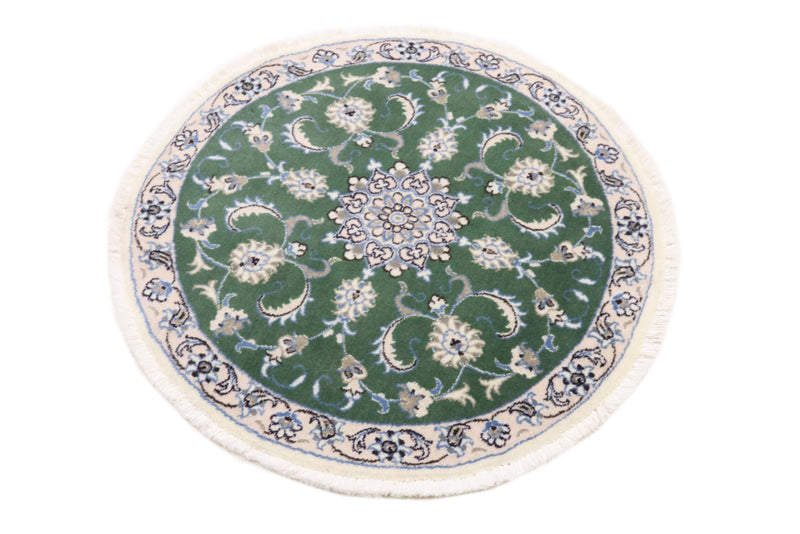 Läufer Perser - Nain - Royal - 100 x 100 cm - grün