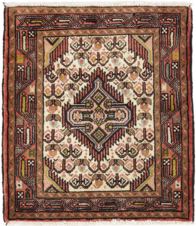 Perserteppich - Nomadic quadratisch  - 71 x 65 cm - hellbeige