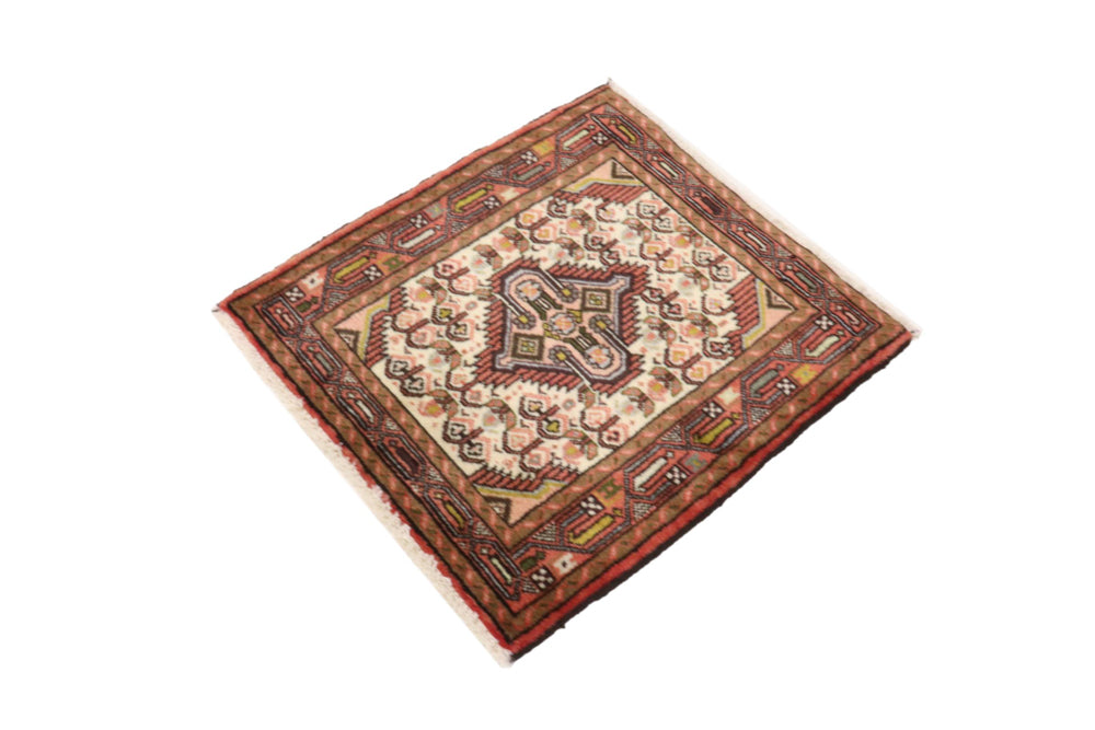 Perserteppich - Nomadic quadratisch  - 71 x 65 cm - hellbeige