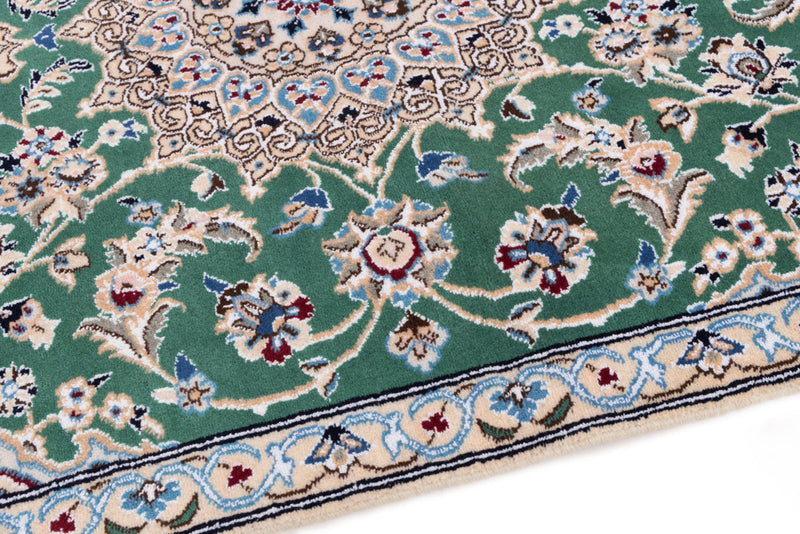 Perserteppich - Nain - 136 x 88 cm - grün