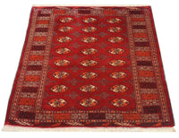 Alfombra Turkaman - 144 x 110 cm - rojo