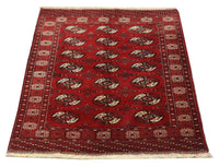 Alfombra afgana - 152 x 118 cm - rojo oscuro