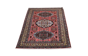 Alfombra persa - Nómada - 182 x 139 cm - salmón