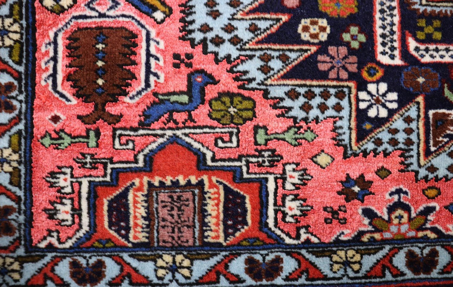 Alfombra persa - Nómada - 182 x 139 cm - salmón