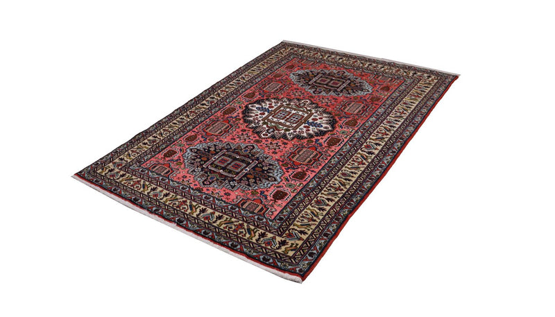 Alfombra persa - Nómada - 182 x 139 cm - salmón