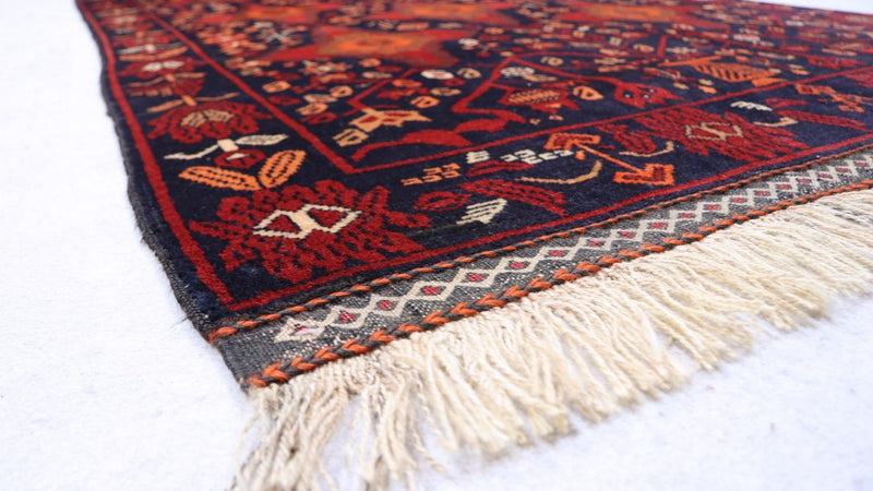 Alfombra afgana - 172 x 100 cm - rojo