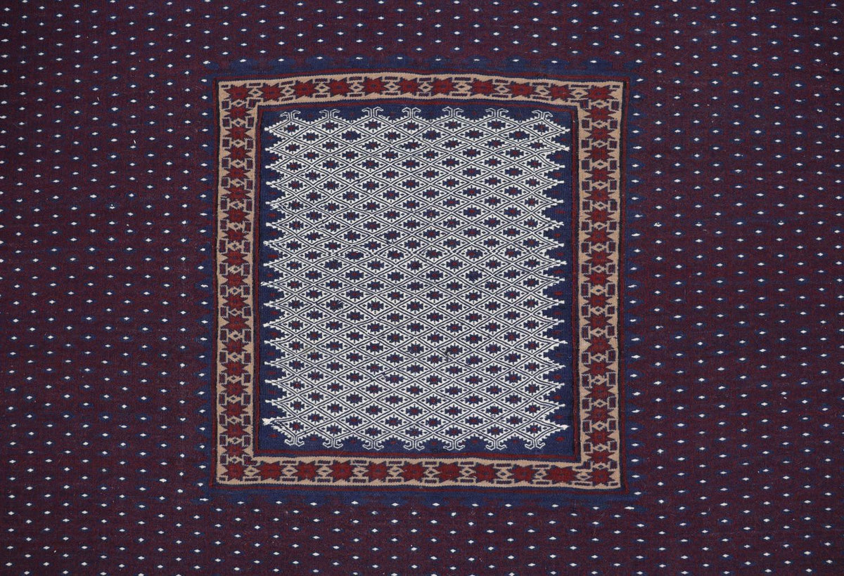 Alfombra Kelim - Oriental - 146 x 135 cm - azul