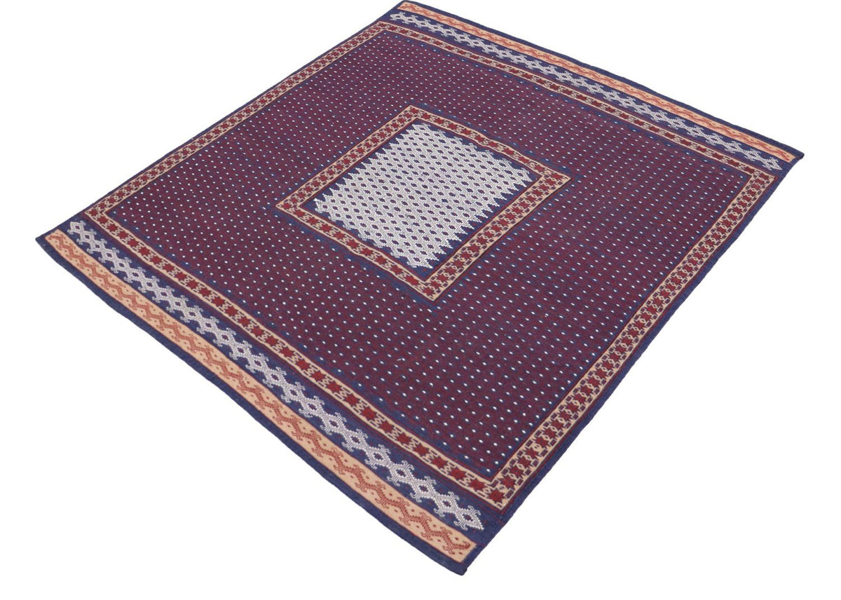Alfombra Kelim - Oriental - 146 x 135 cm - azul