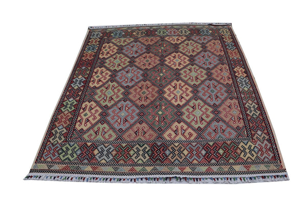 Alfombra Kelim - Oriental cuadrado  - 205 x 178 cm - azul