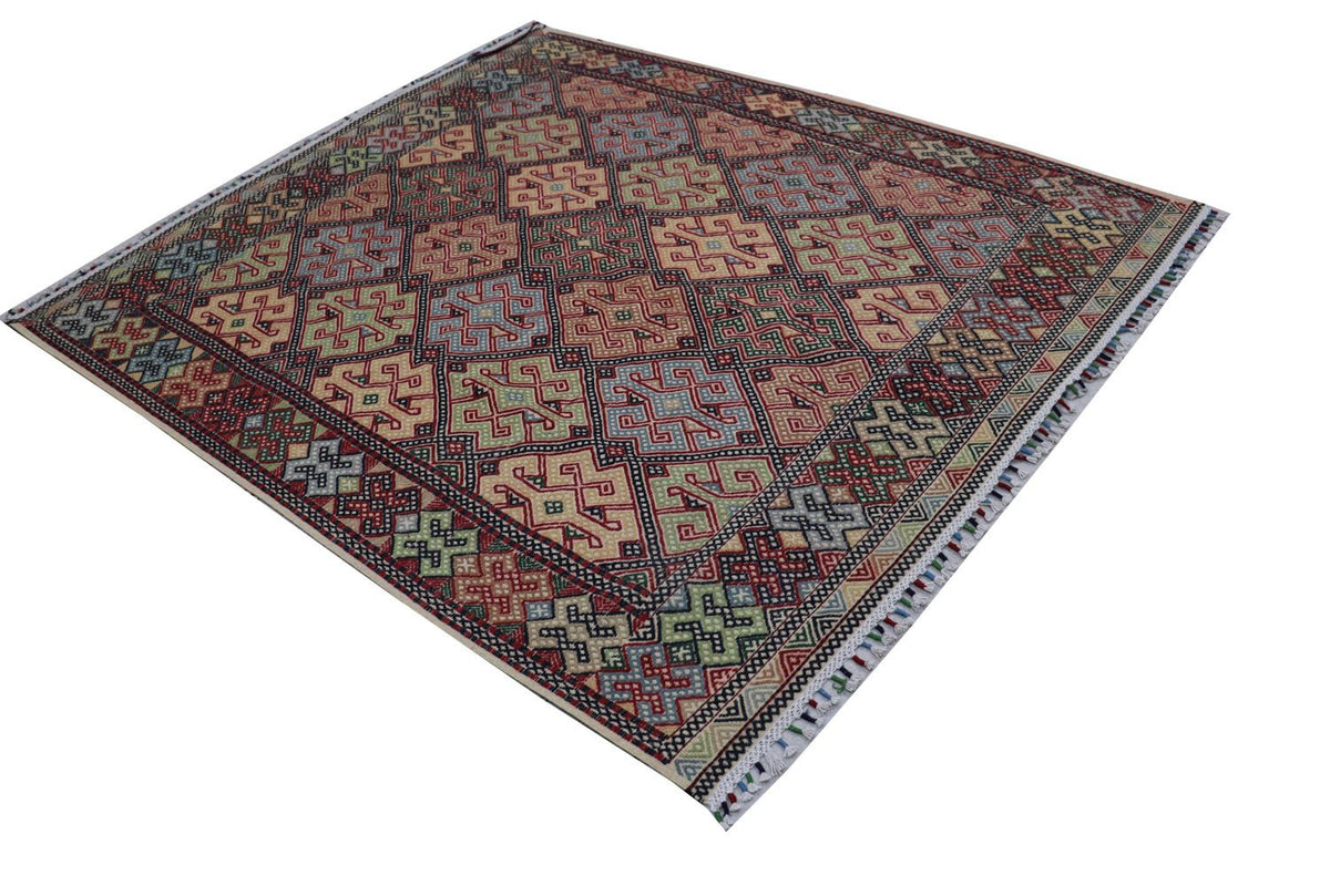 Alfombra Kelim - Oriental cuadrado  - 205 x 178 cm - azul