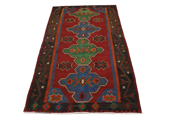 Alfombra Kelim - Oriental - 284 x 165 cm - rojo
