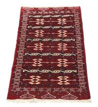 Alfombra afgana - Bukhara - 165 x 90 cm - rojo oscuro