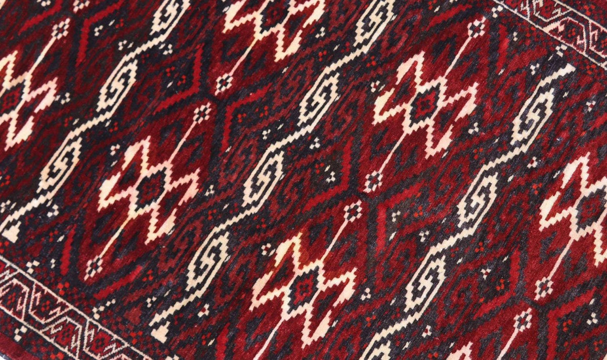 Alfombra afgana - Bukhara - 165 x 90 cm - rojo oscuro