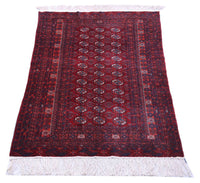 Alfombra afgana - 169 x 113 cm - rojo oscuro