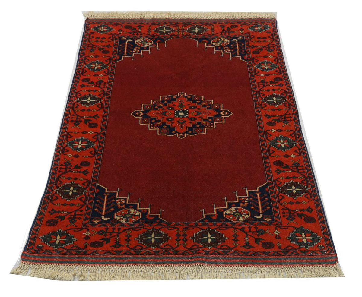 Alfombra afgana - 180 x 126 cm - rojo