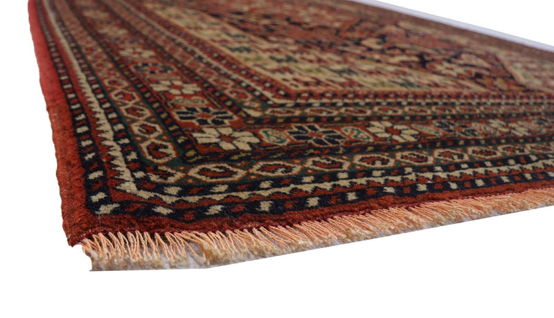 Alfombra afgana - 193 x 126 cm - rojo oscuro