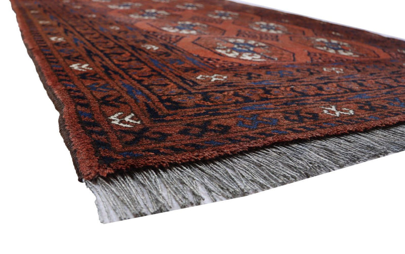 Alfombra afgana - 155 x 103 cm - rojo oscuro