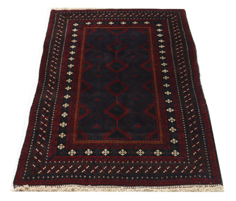 Alfombra Belutsch - 191 x 115 cm - rojo oscuro