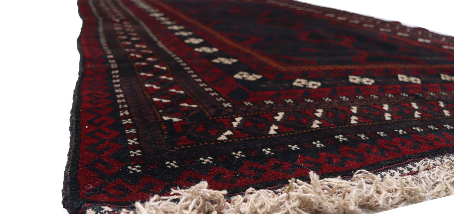 Alfombra Belutsch - 191 x 115 cm - rojo oscuro