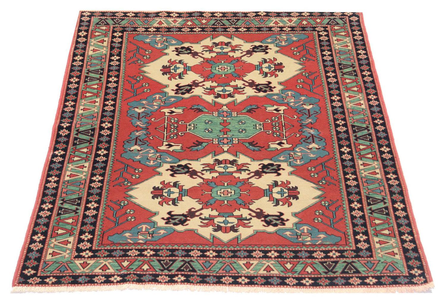 Alfombra afgana - 170 x 138 cm - rojo