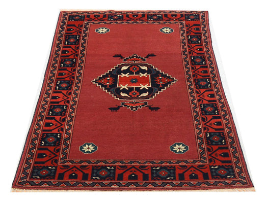 Alfombra afgana - 190 x 129 cm - rojo