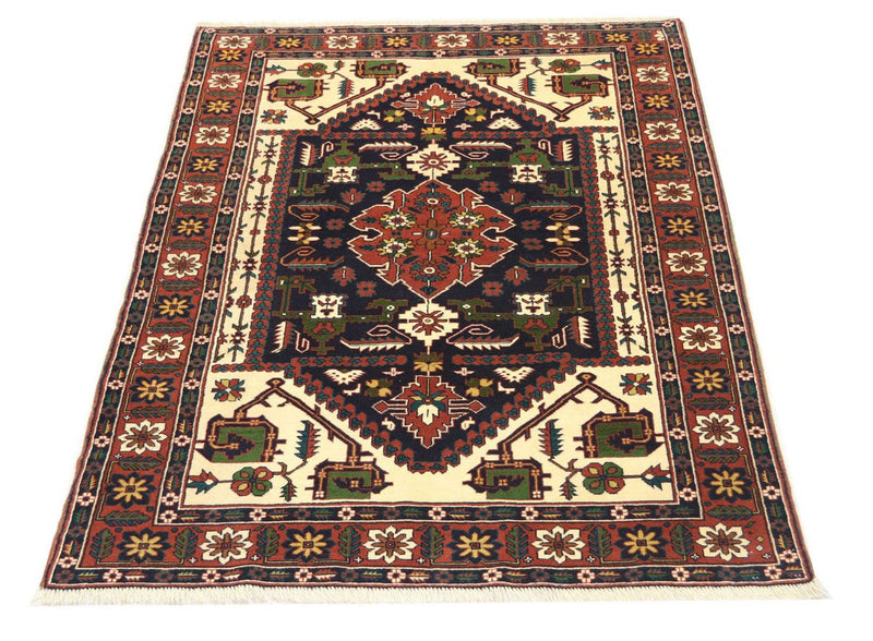 Alfombra afgana - 182 x 129 cm - azul oscuro