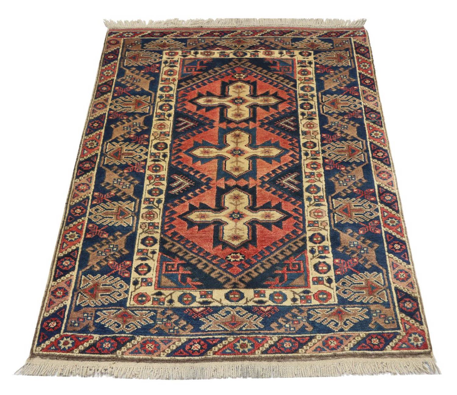 Alfombra oriental - 192 x 120 cm - óxido