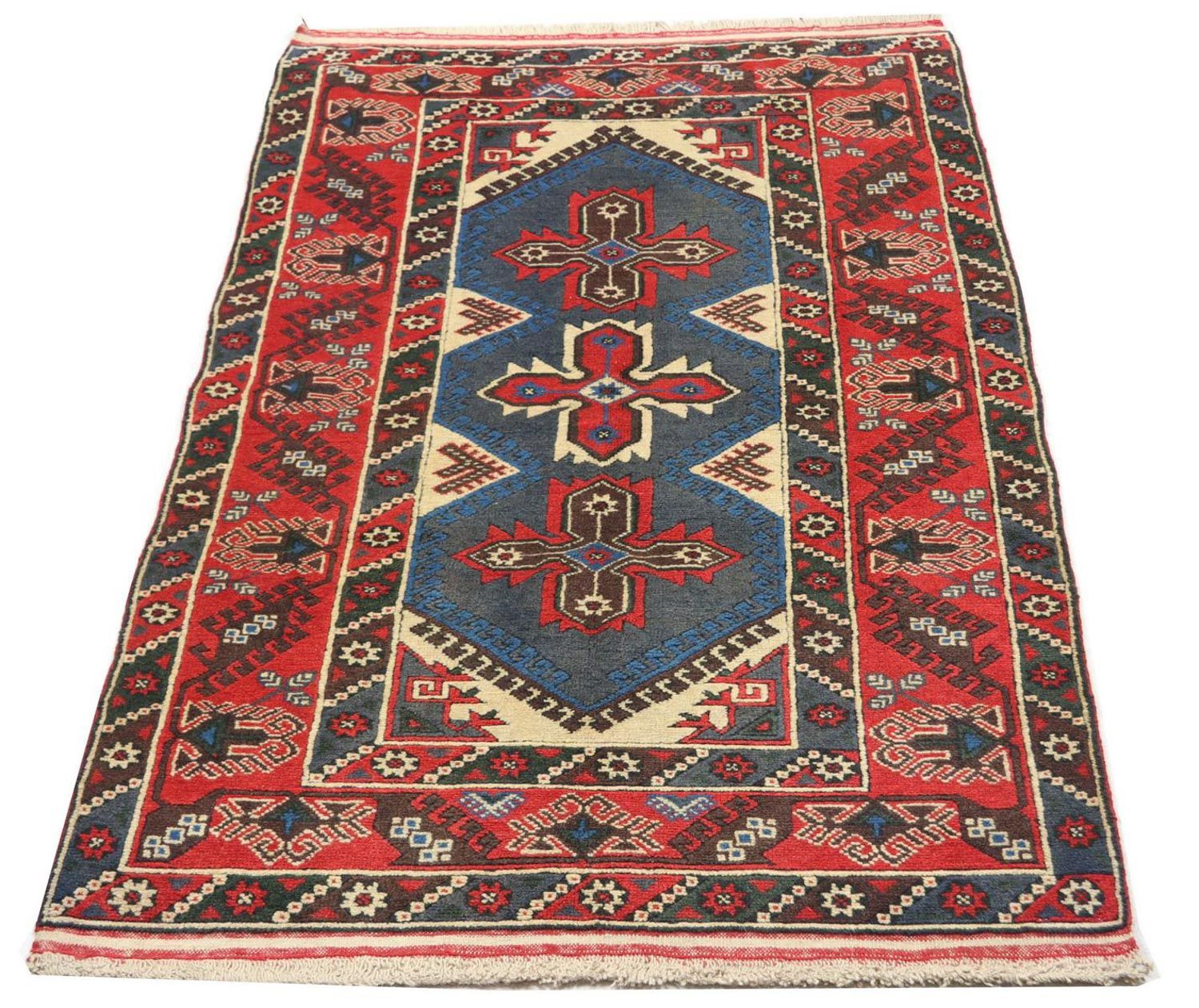 Alfombra oriental - 184 x 119 cm - rojo