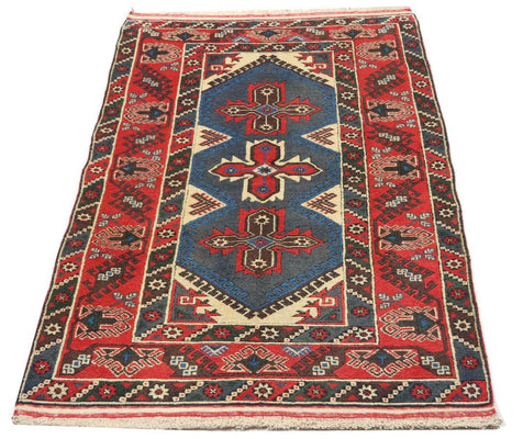 Alfombra oriental - 184 x 119 cm - rojo