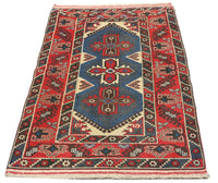 Alfombra oriental - 184 x 119 cm - rojo