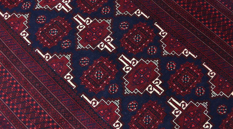 Alfombra Belutsch - 205 x 127 cm - rojo oscuro