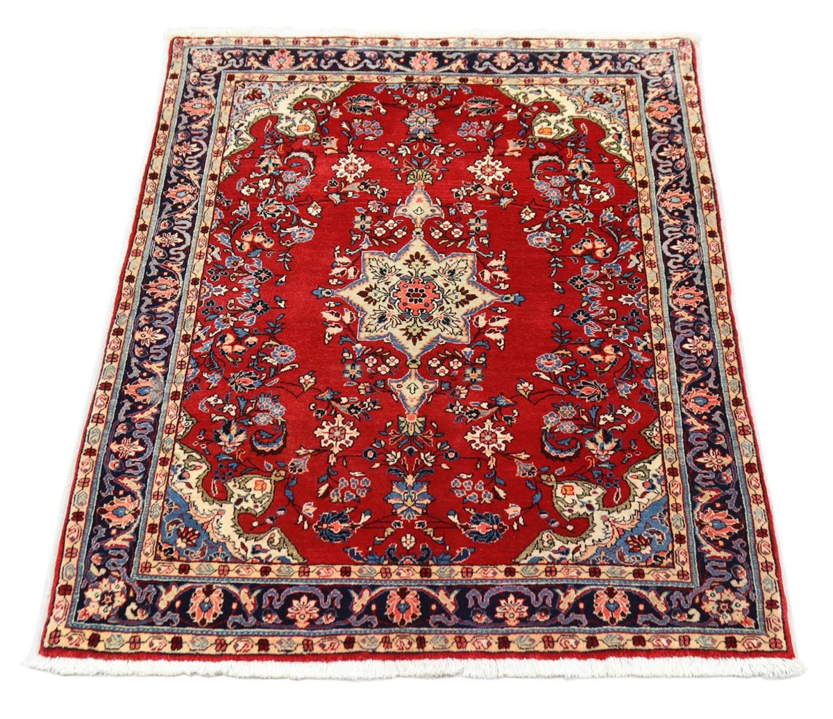 Alfombra persa - Bidjar - 152 x 104 cm - rojo