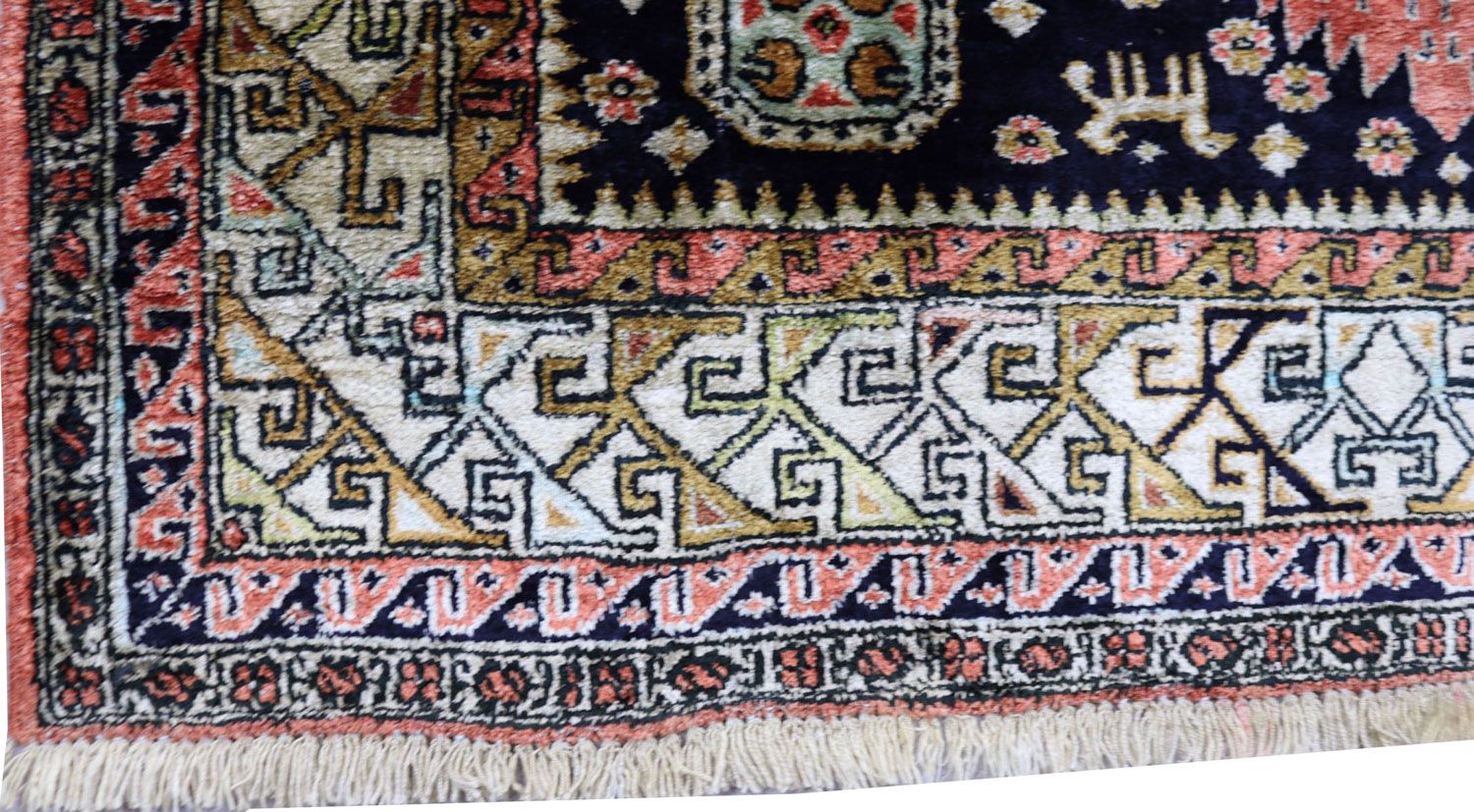 Alfombra oriental - 130 x 84 cm - azul oscuro