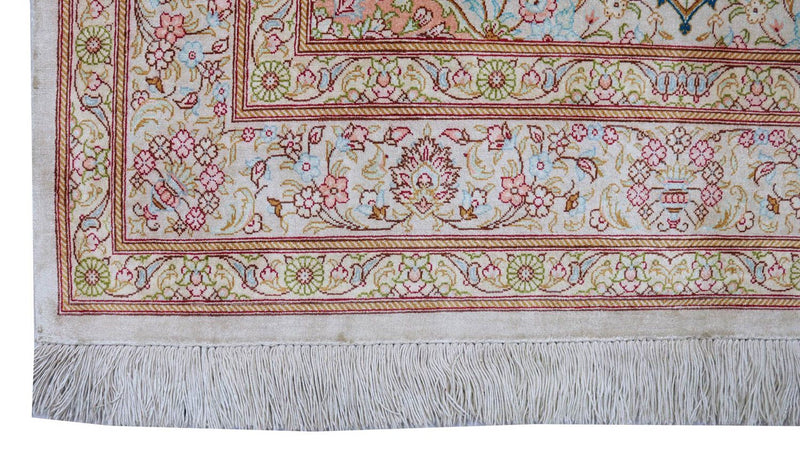 Alfombra de seda - Ghom Seda - Prima - 150 x 100 cm - beige