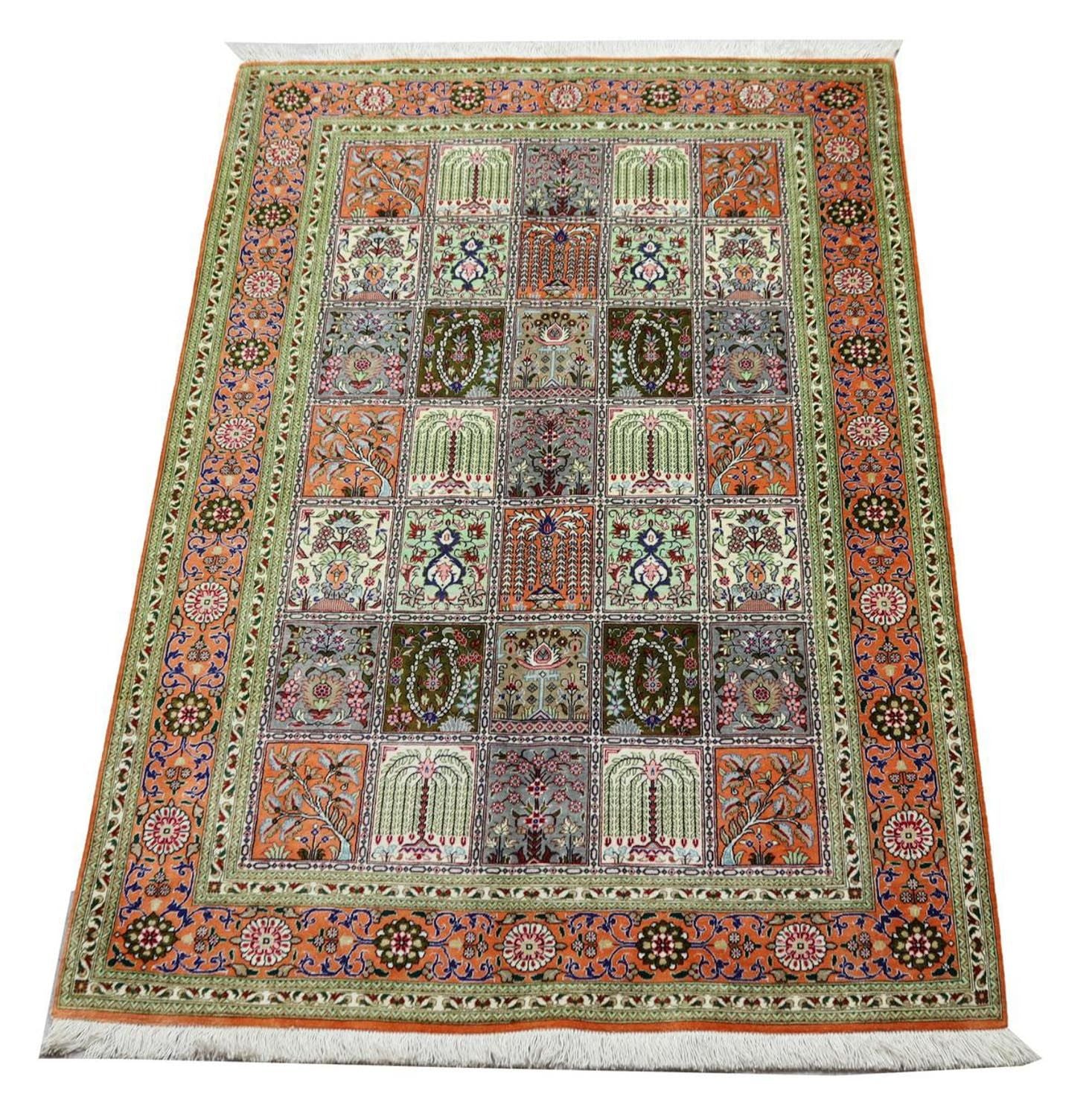 Alfombra de seda - Ghom Seda - Prima - 157 x 100 cm - óxido
