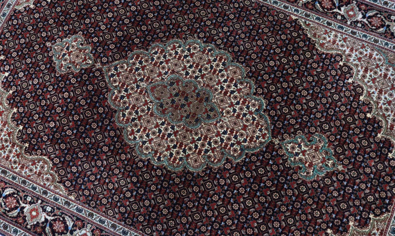 Alfombra Persa - Tabriz - Real - 154 x 104 cm - negro