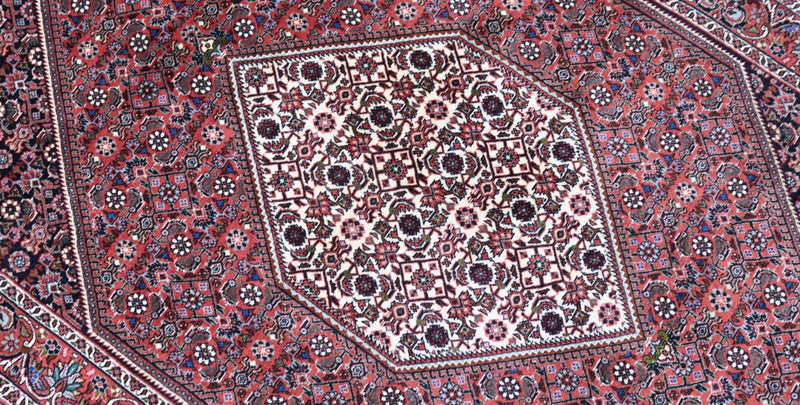 Alfombra persa - Bidjar - 178 x 109 cm - rojo oscuro