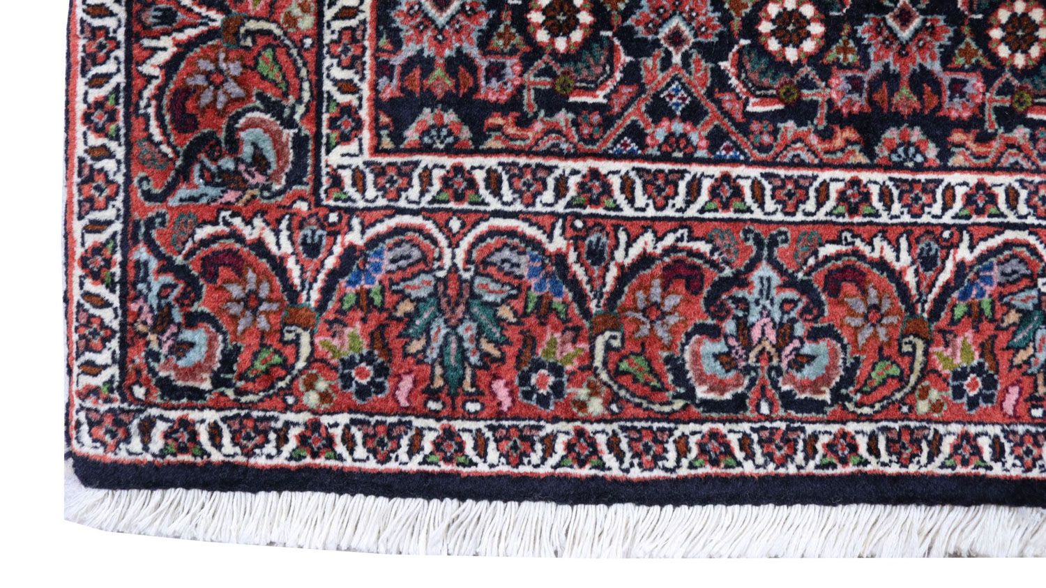 Alfombra persa - Bidjar - 178 x 109 cm - rojo oscuro