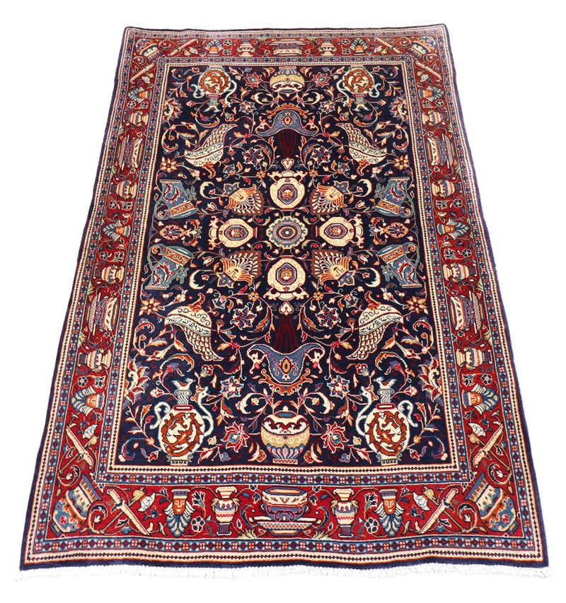 Alfombra persa - Clásica - 164 x 106 cm - azul oscuro