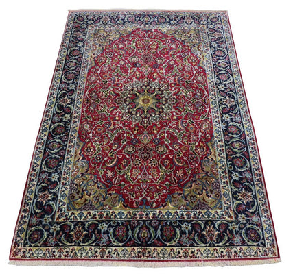 Alfombra Persa - Isfahan - Prima - 170 x 110 cm - rojo oscuro