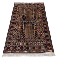 Alfombra Belutsch - 155 x 95 cm - negro