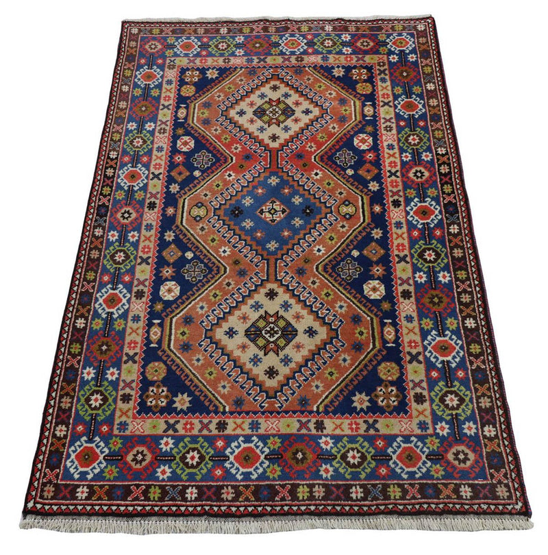 Alfombra persa - Nómada - 162 x 108 cm - azul oscuro