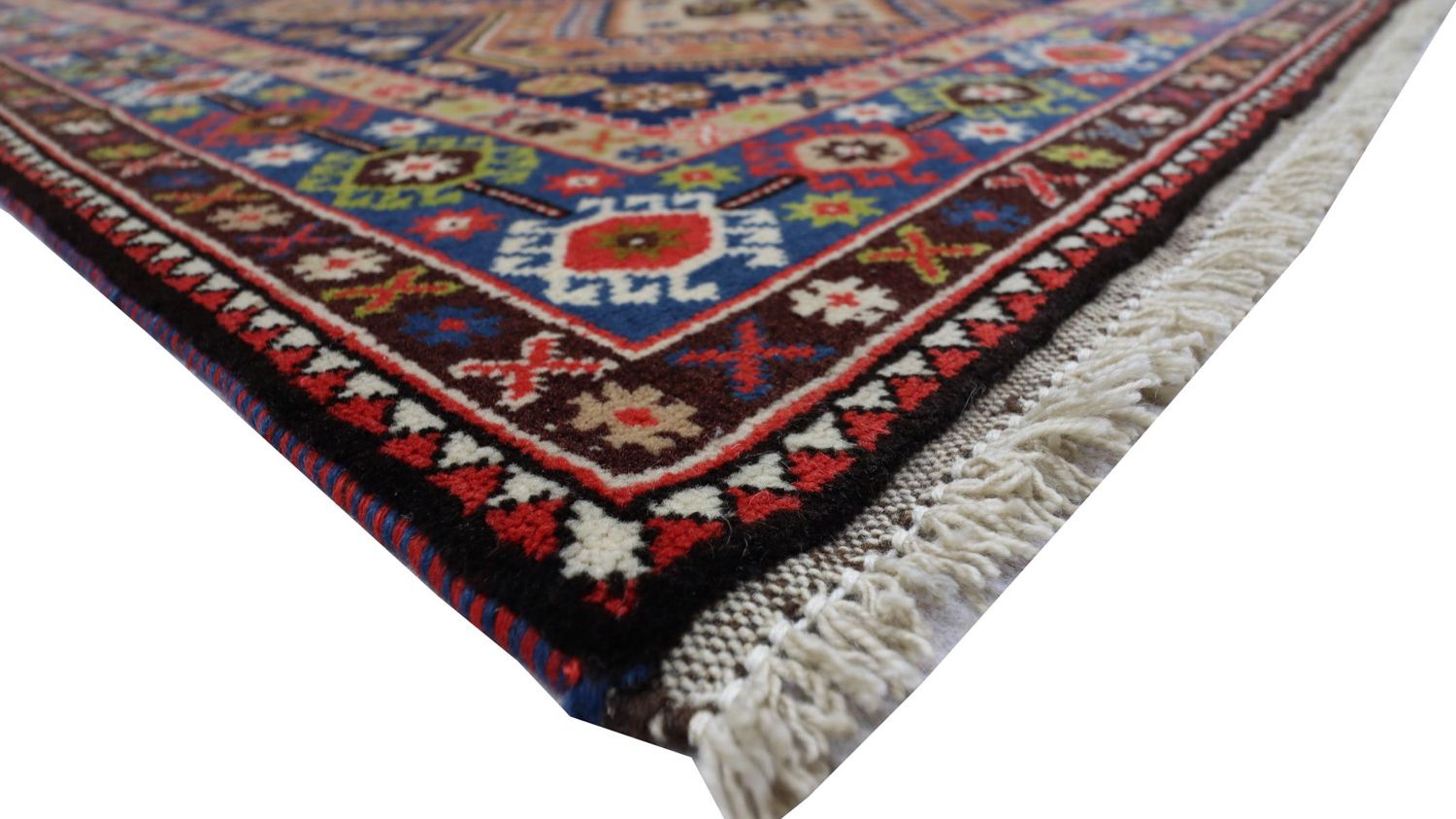 Alfombra persa - Nómada - 162 x 108 cm - azul oscuro