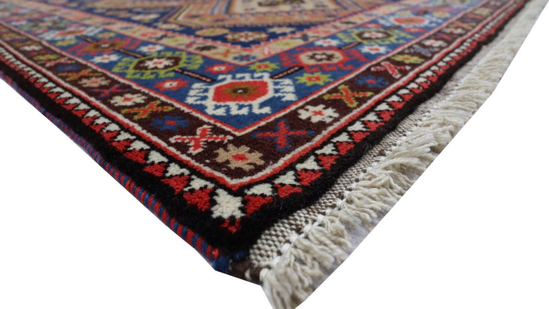 Alfombra persa - Nómada - 162 x 108 cm - azul oscuro