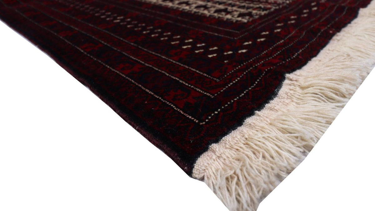 Alfombra afgana - 150 x 95 cm - rojo oscuro