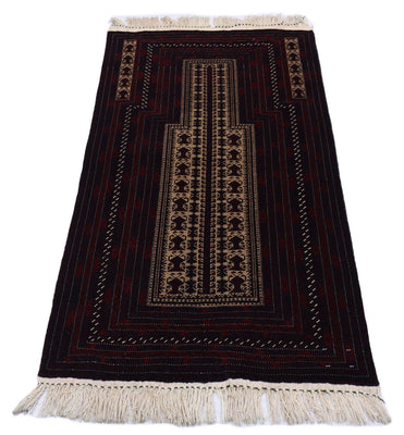 Alfombra afgana - 150 x 95 cm - rojo oscuro